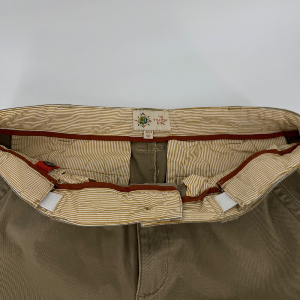 The Territory Ahead Mens 38x29 (38x27) Khaki Chino Pants Stretch Cotton Twill - Picture 5 of 10